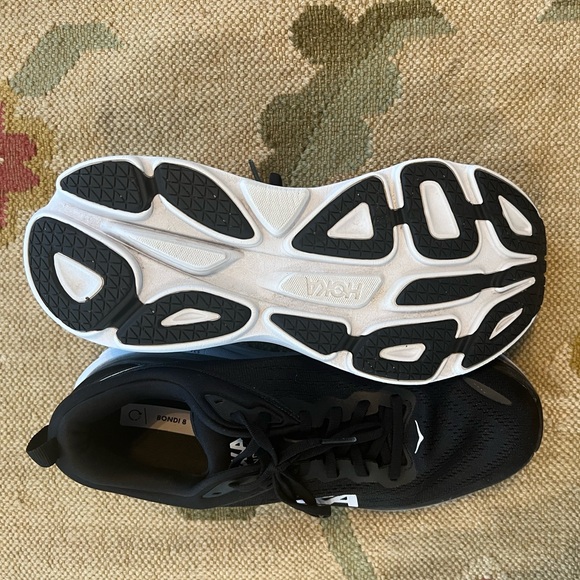 Hoka One One Women’s  Black and White Athletic Shoes 11 B - Picture 5 of 6